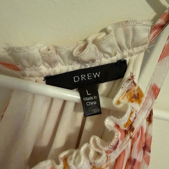 Drew for Anthropologie Pink Floral Tiered Maxi Dress | Size L - Picture 6 of 9